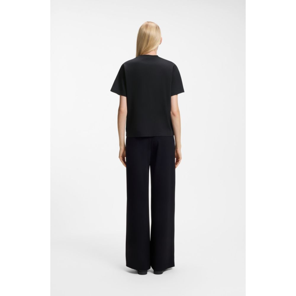 Camiseta de algodón con bordado con lentejuelas