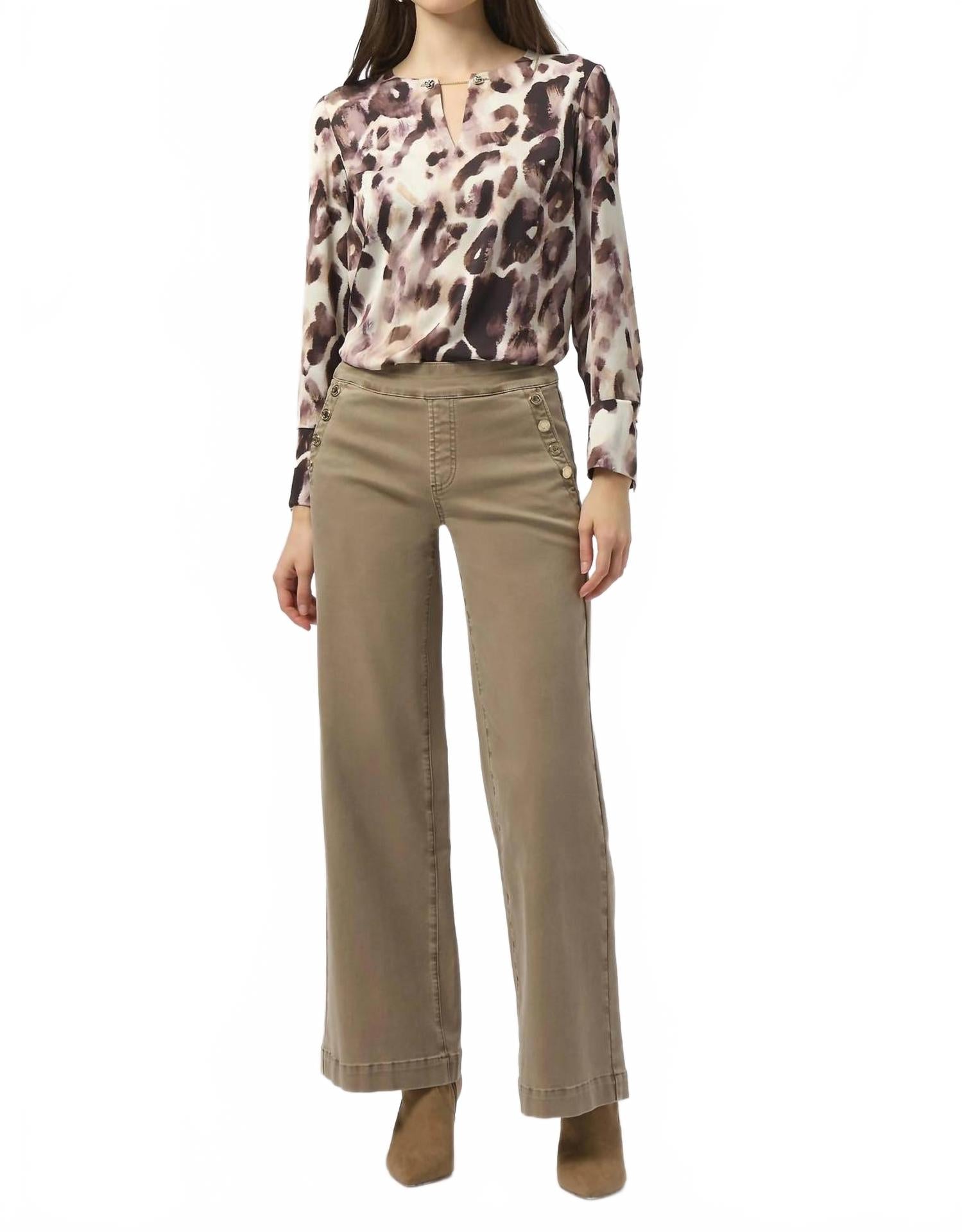 Top con estampado animal color blanco