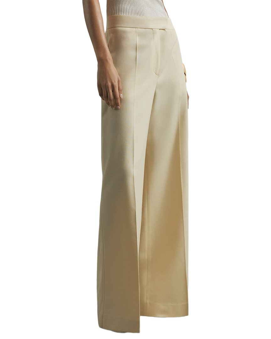 Pantalón de mezcla de lana de pierna ancha
