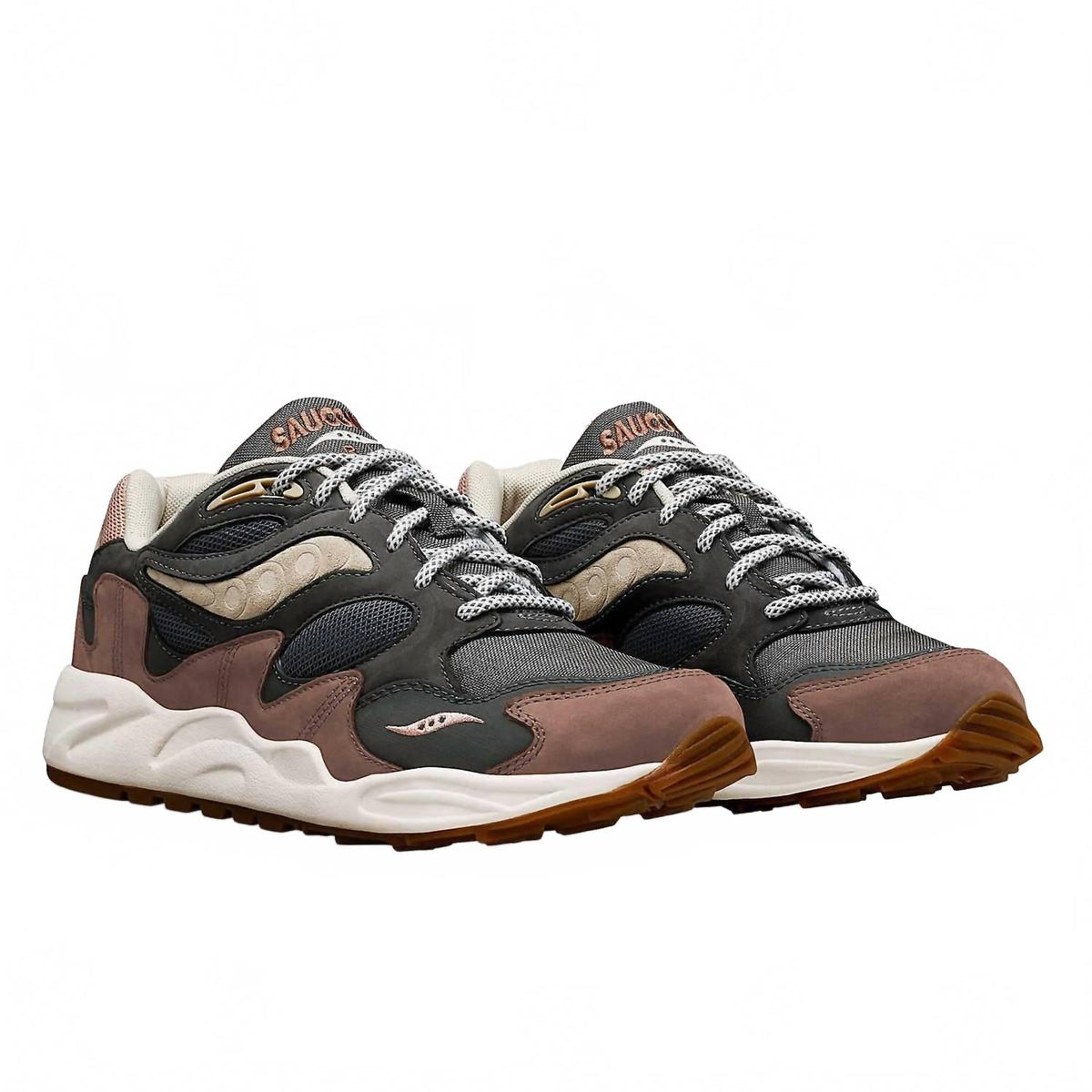 Zapatos unisex color gris y café