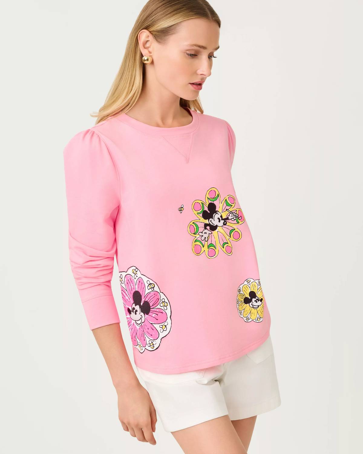 Camiseta sin mangas con estampado color rosado