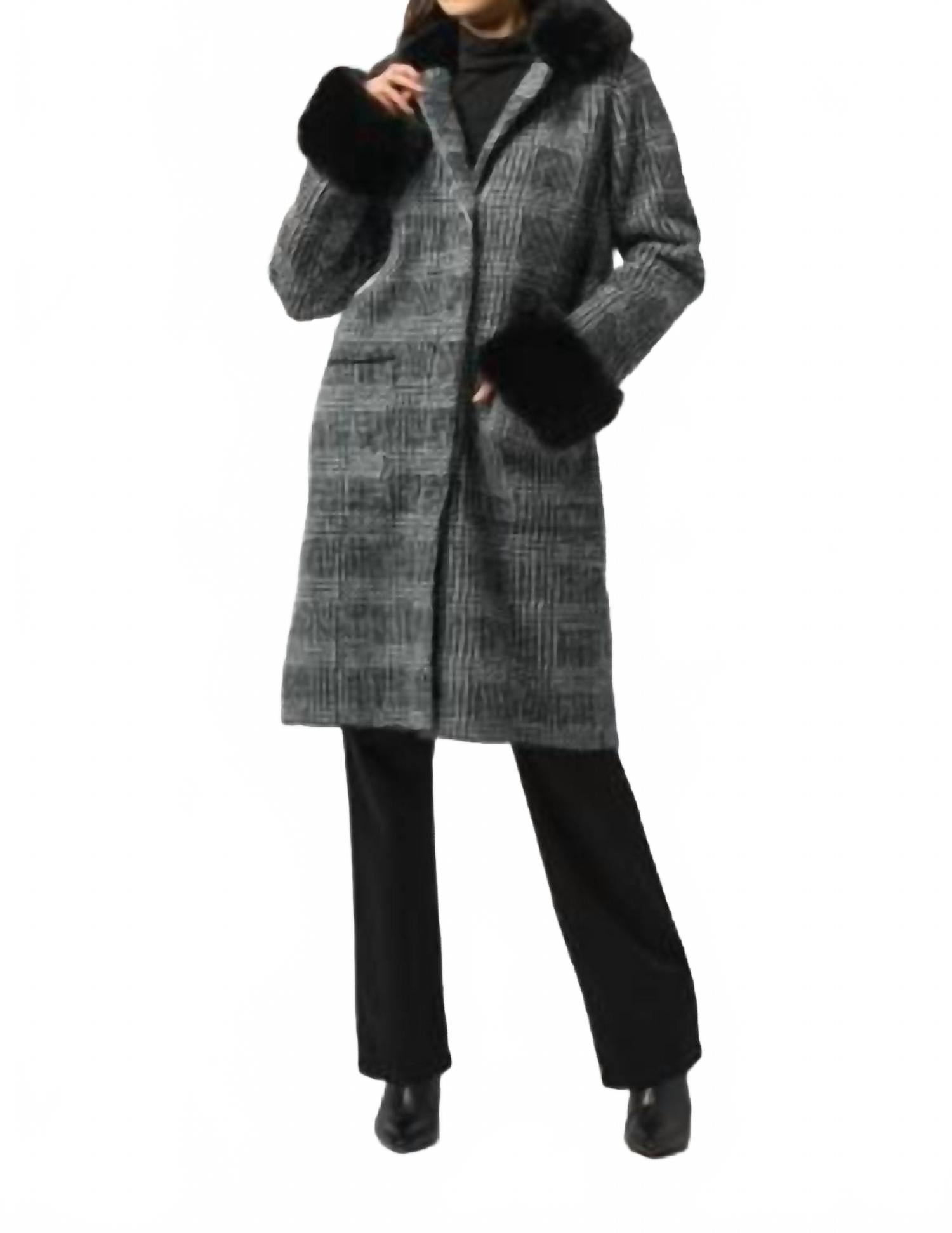 Blazer a cuadros color negro
