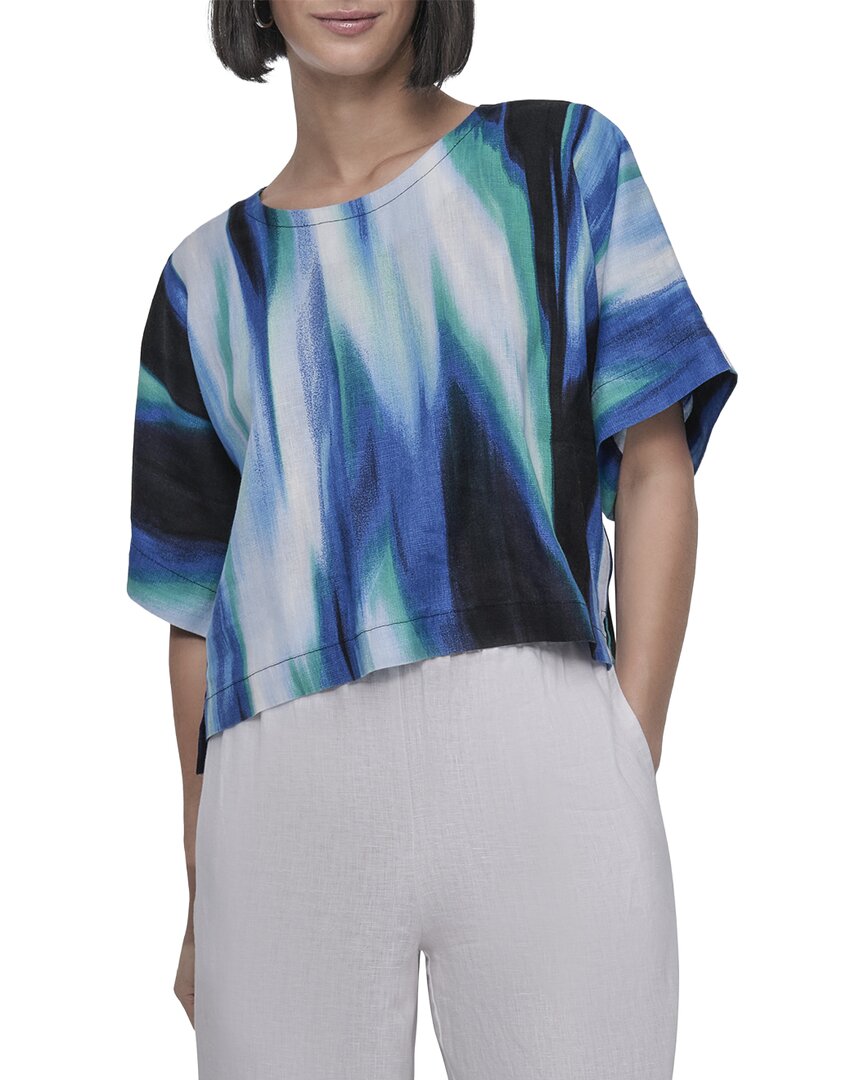 Top de lino con estampado
