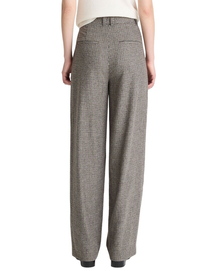 Pantalón de mezcla de lana de tiro alto