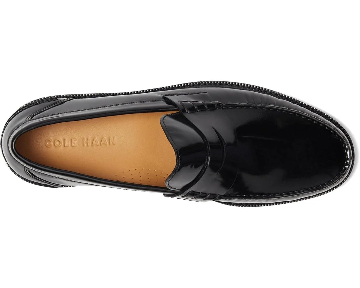 Mocasines de hombre de cuero color negro