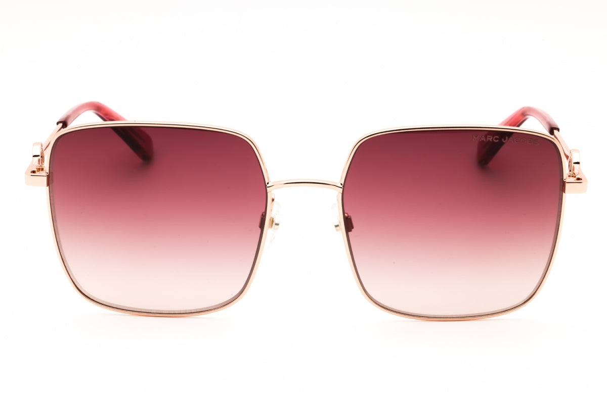 Gafas color rojo y vinotinto y dorado