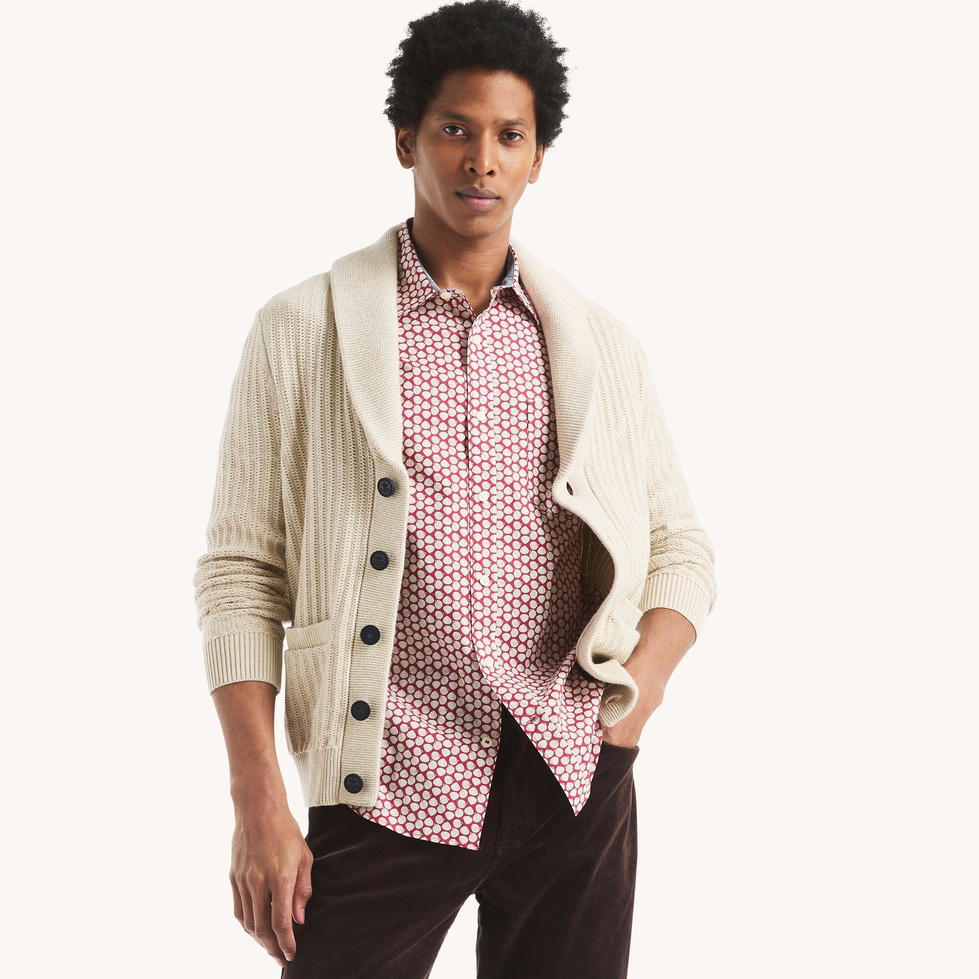 Camisa de hombre de manga corta con estampado