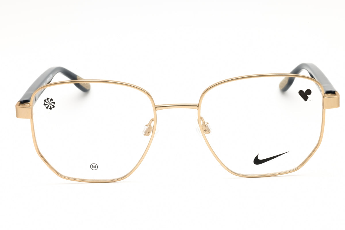 Gafas de satén 51 mm color azul marino y dorado