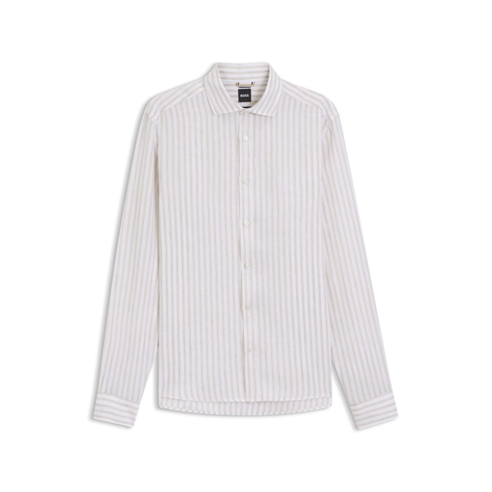 Camisa de lino a rayas