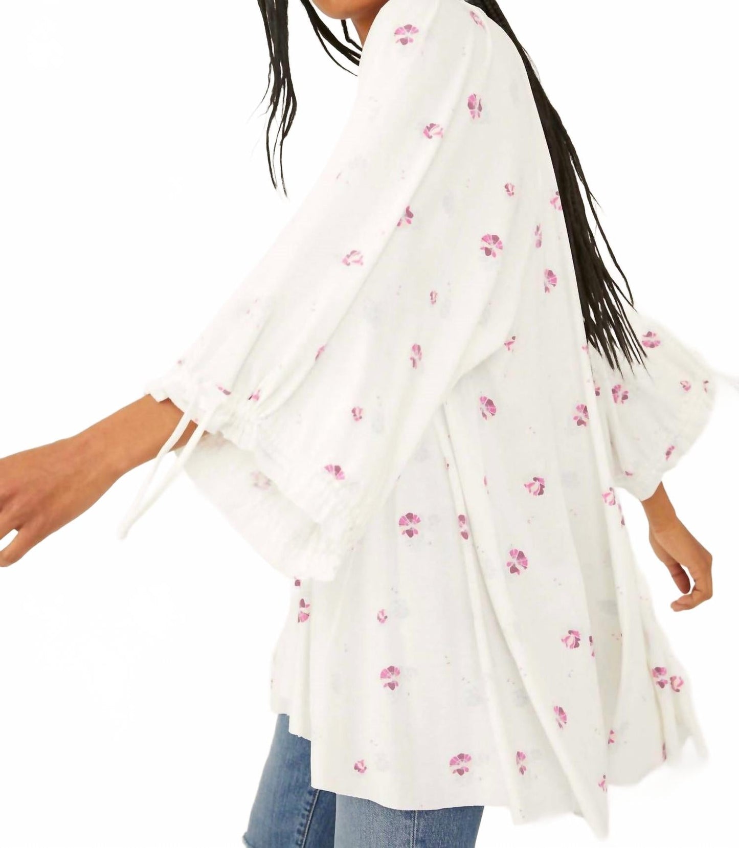 Blusa con estampado color marfil