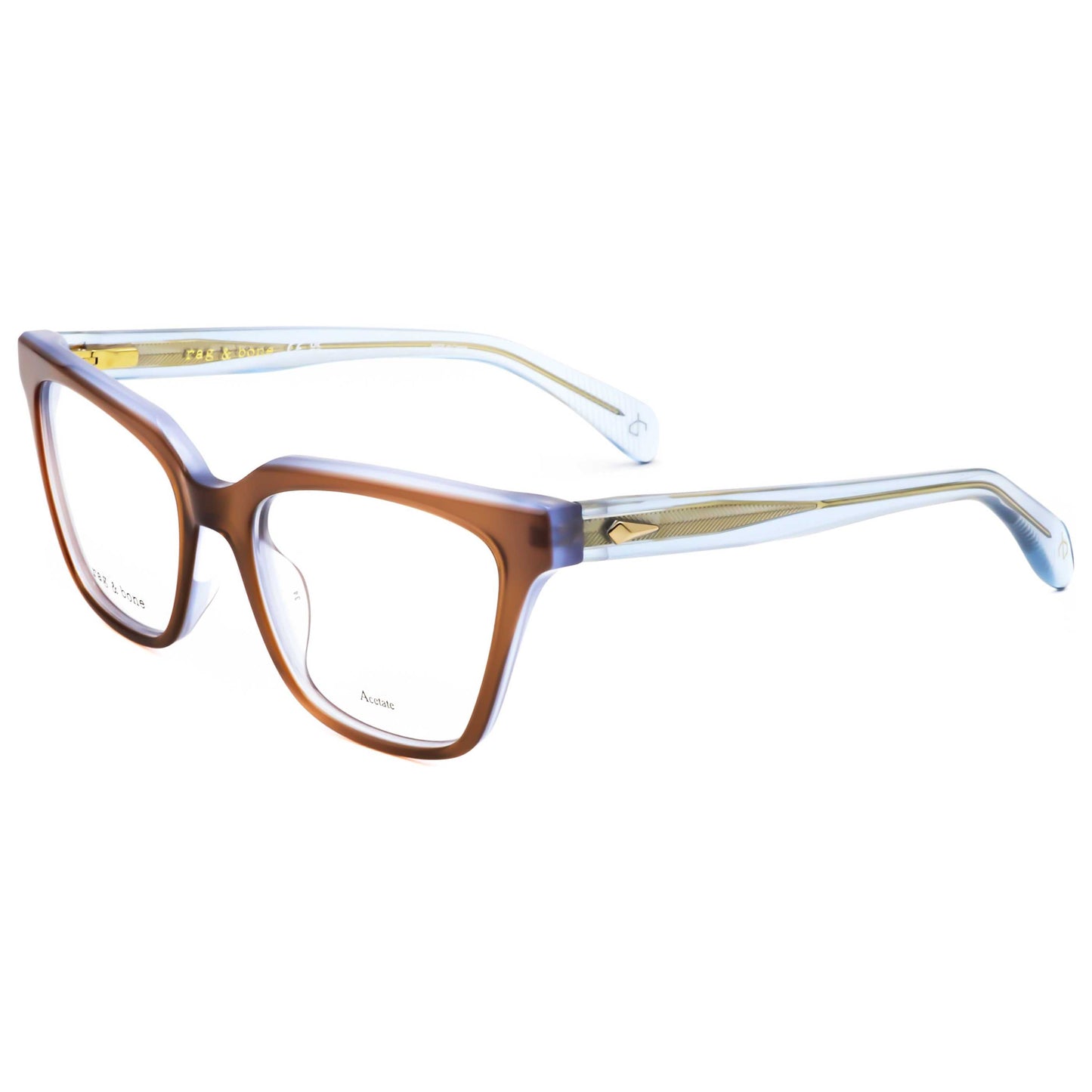 Montura para gafas de mujer 53 mm color azul y café