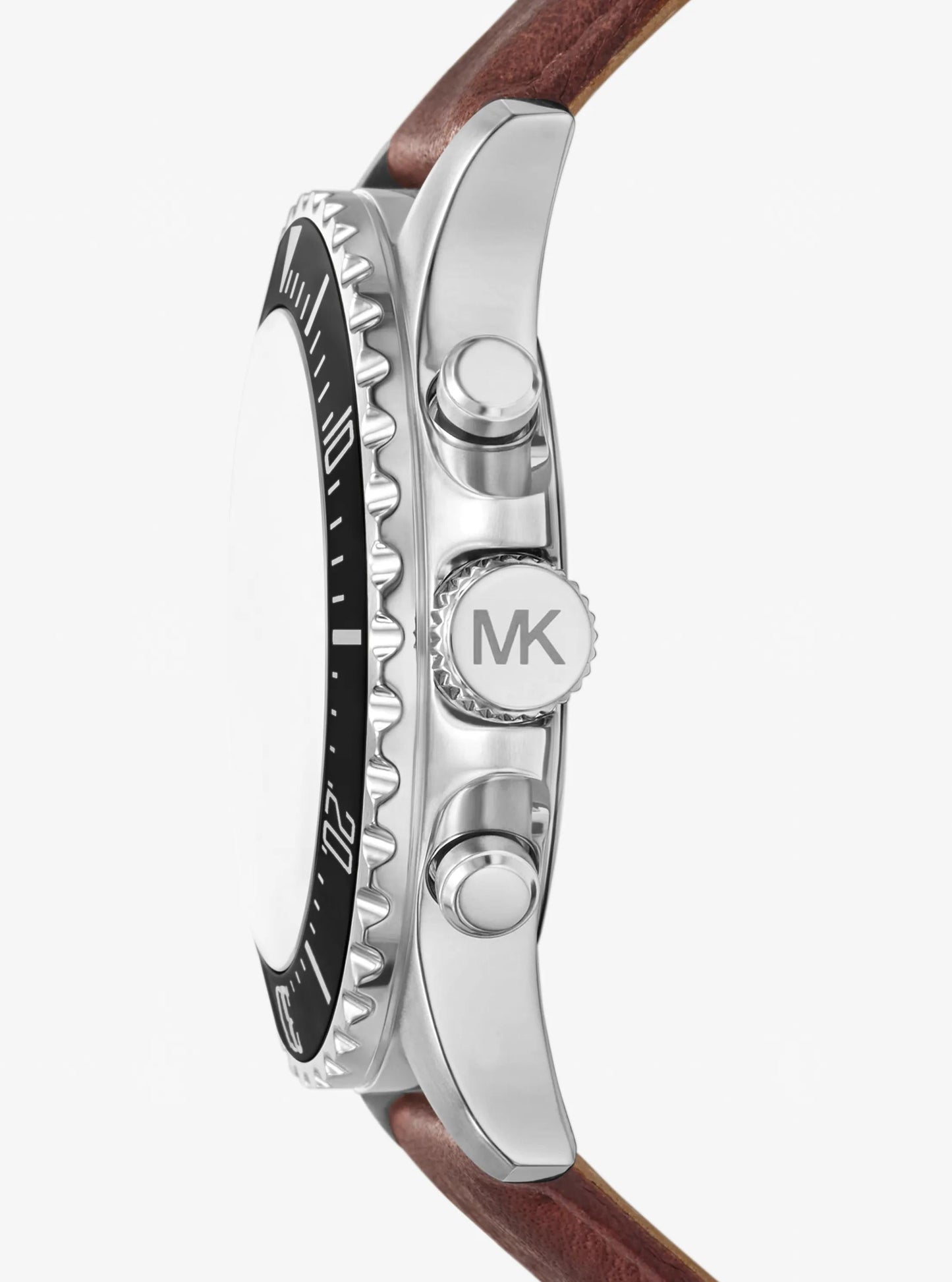 Reloj de cuero color plateado