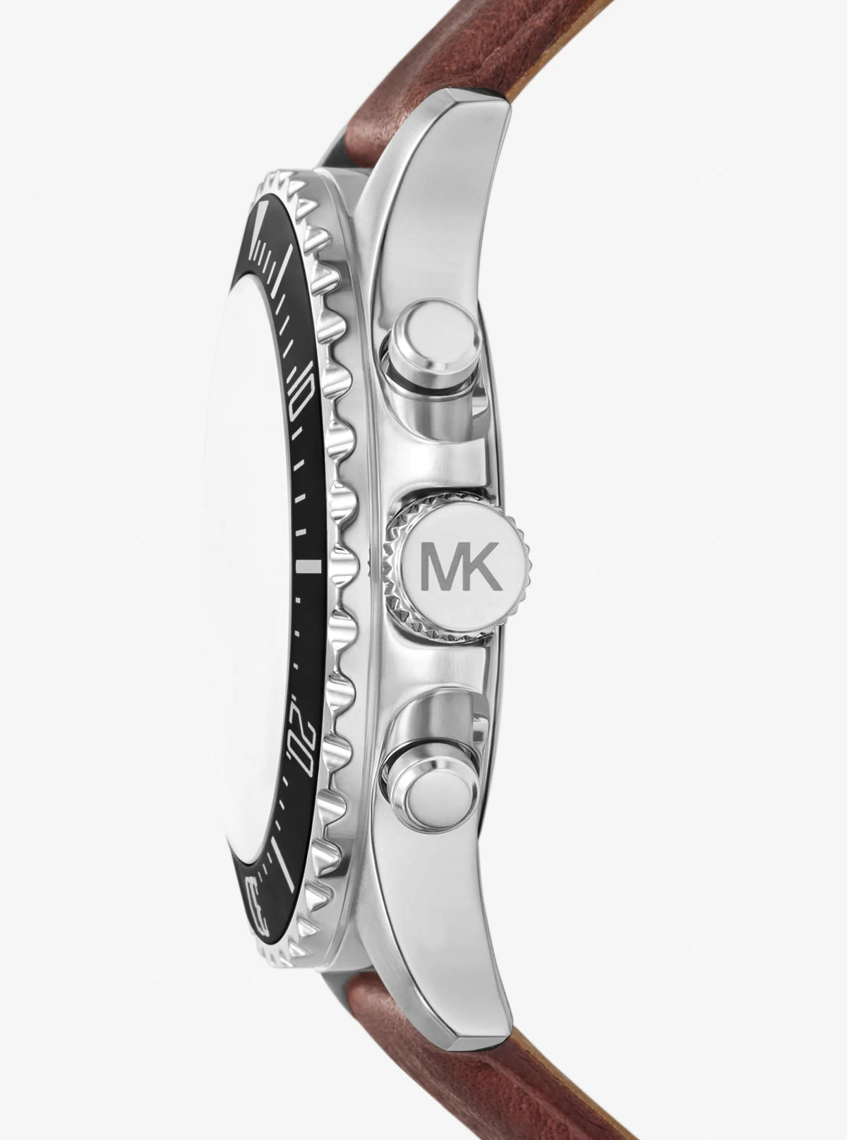 Reloj de cuero color plateado
