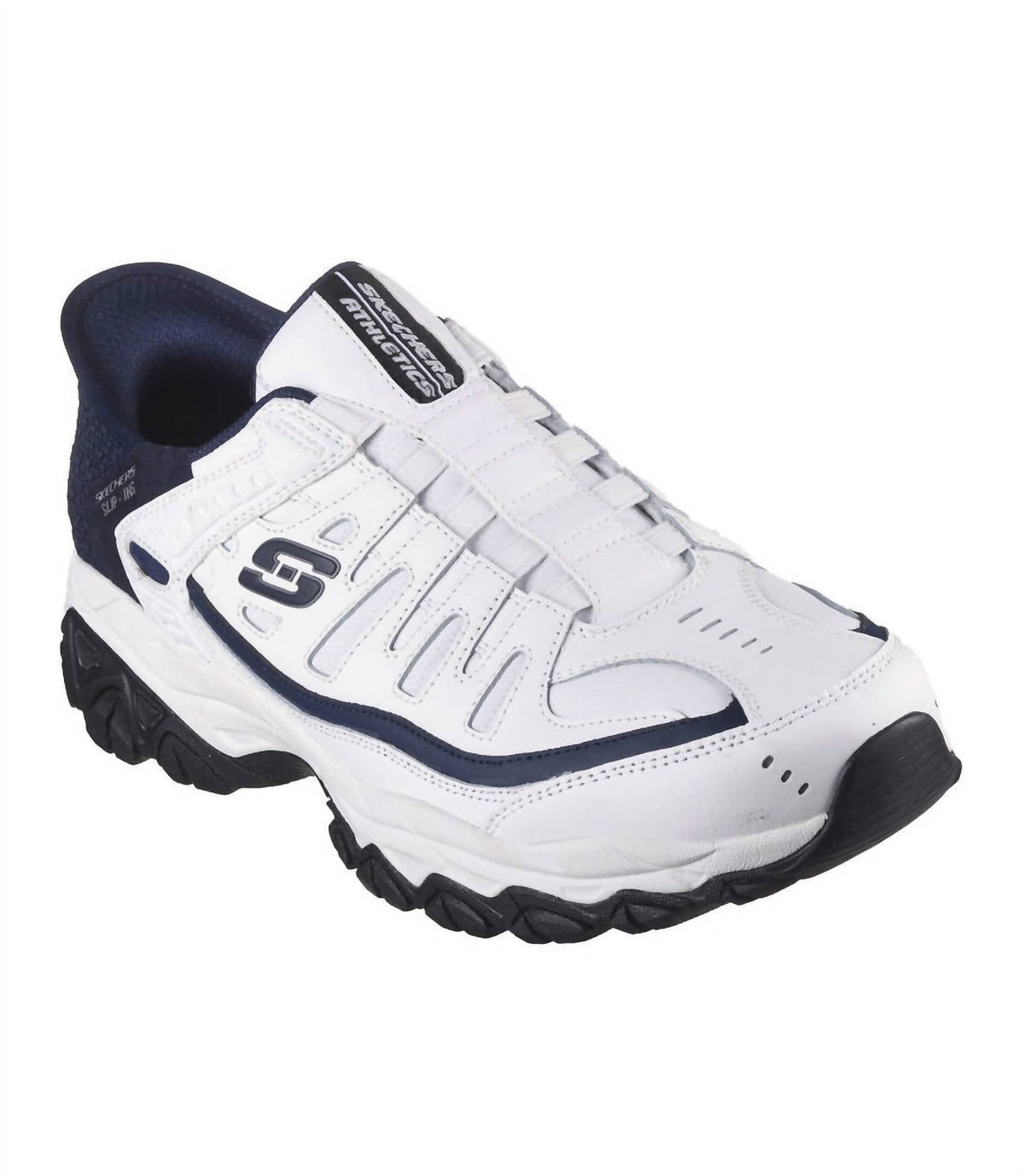 Tenis de hombre color azul marino y blanco