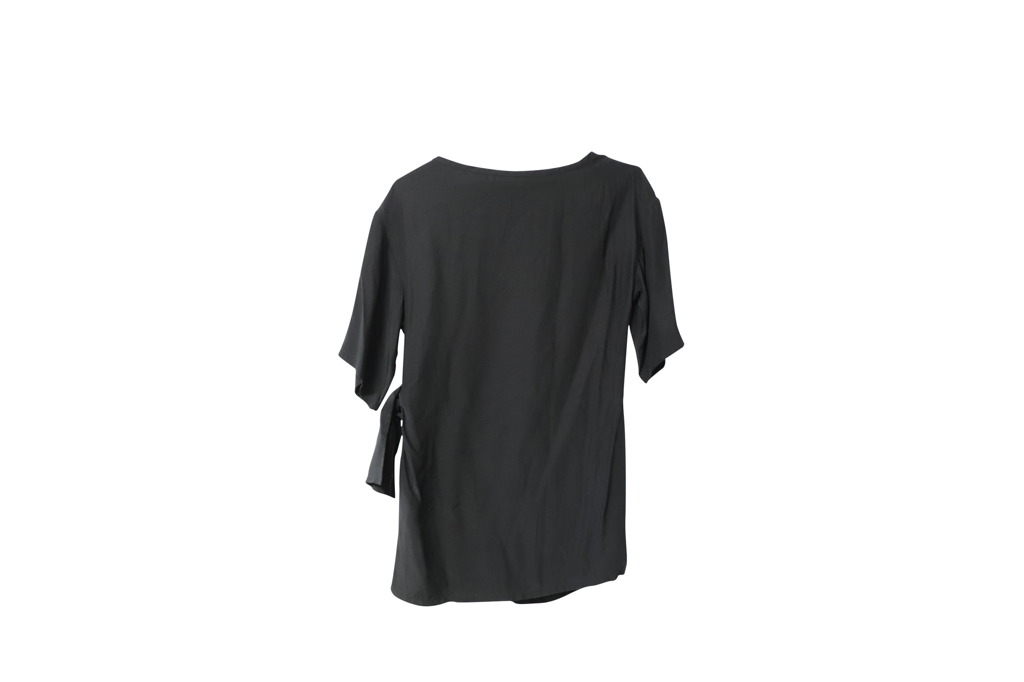 Blusa de seda color negro