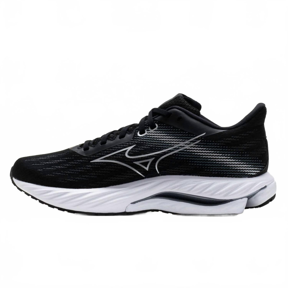 Tenis para correr de mujer color negro y plateado