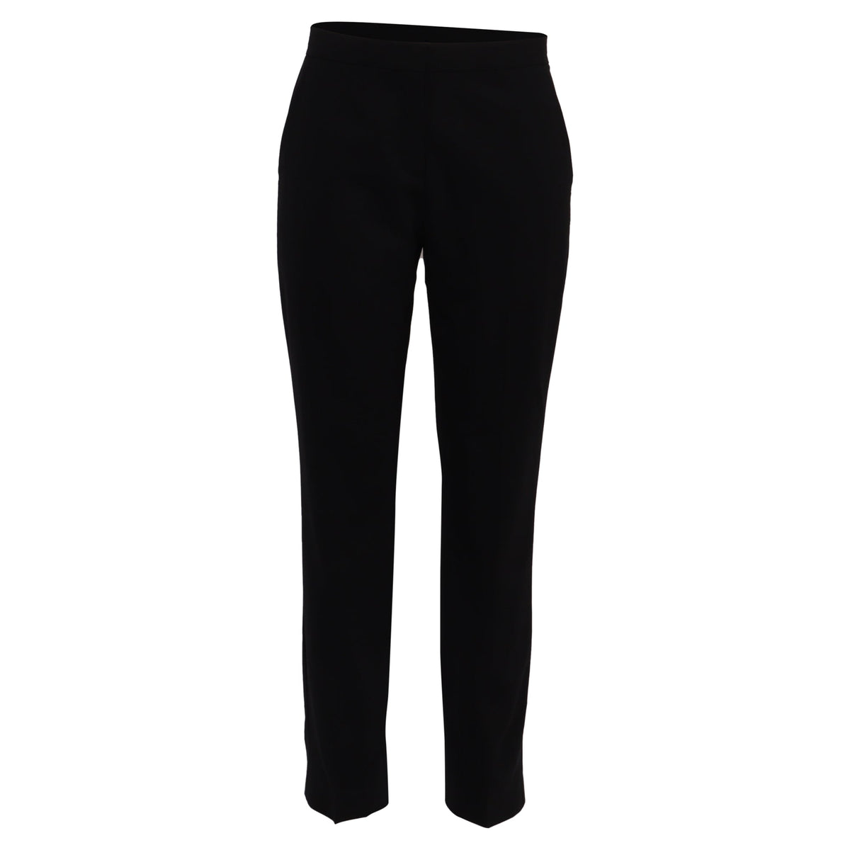 Pantalón de lana de corte ajustado color negro