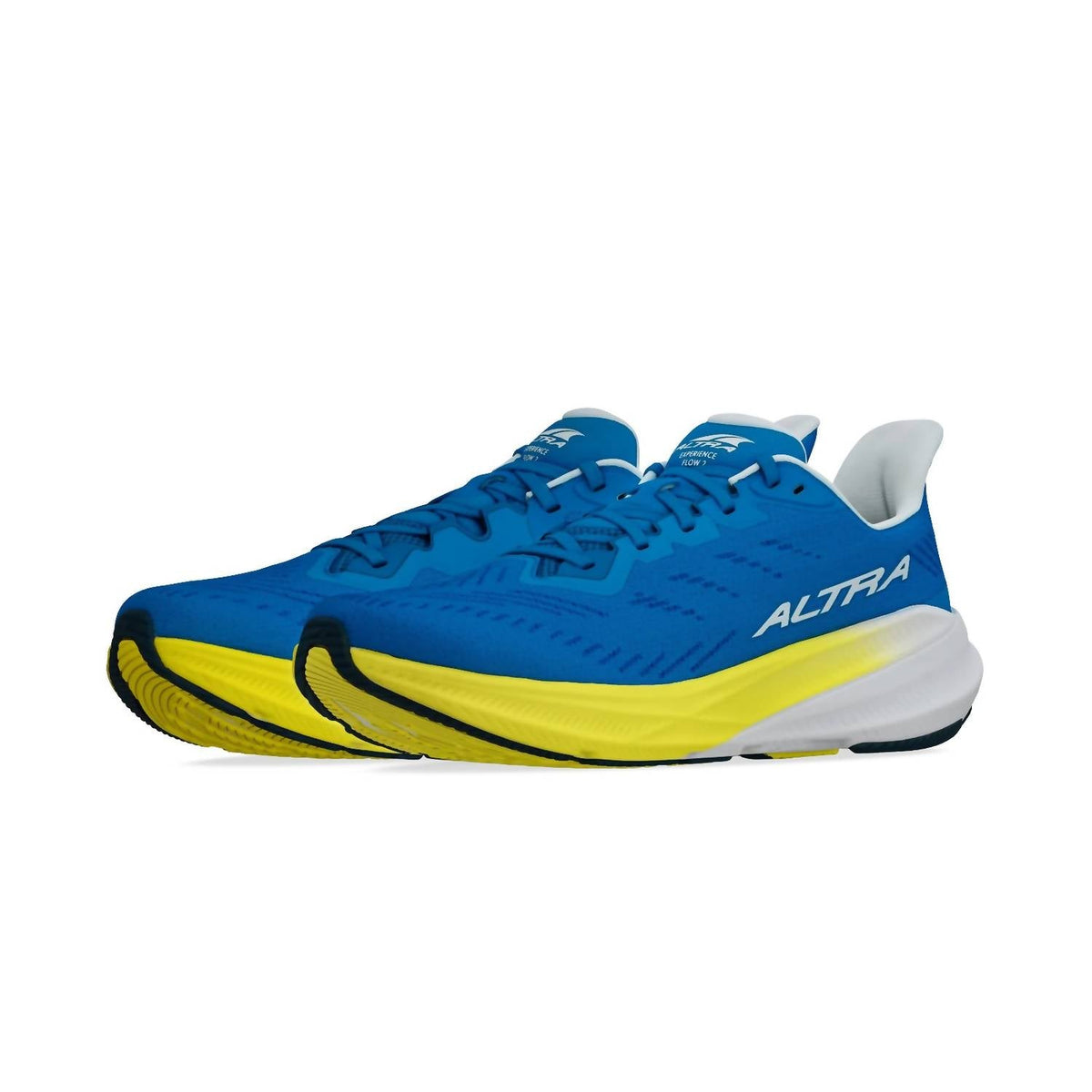 Tenis para correr de hombre color azul y amarillo
