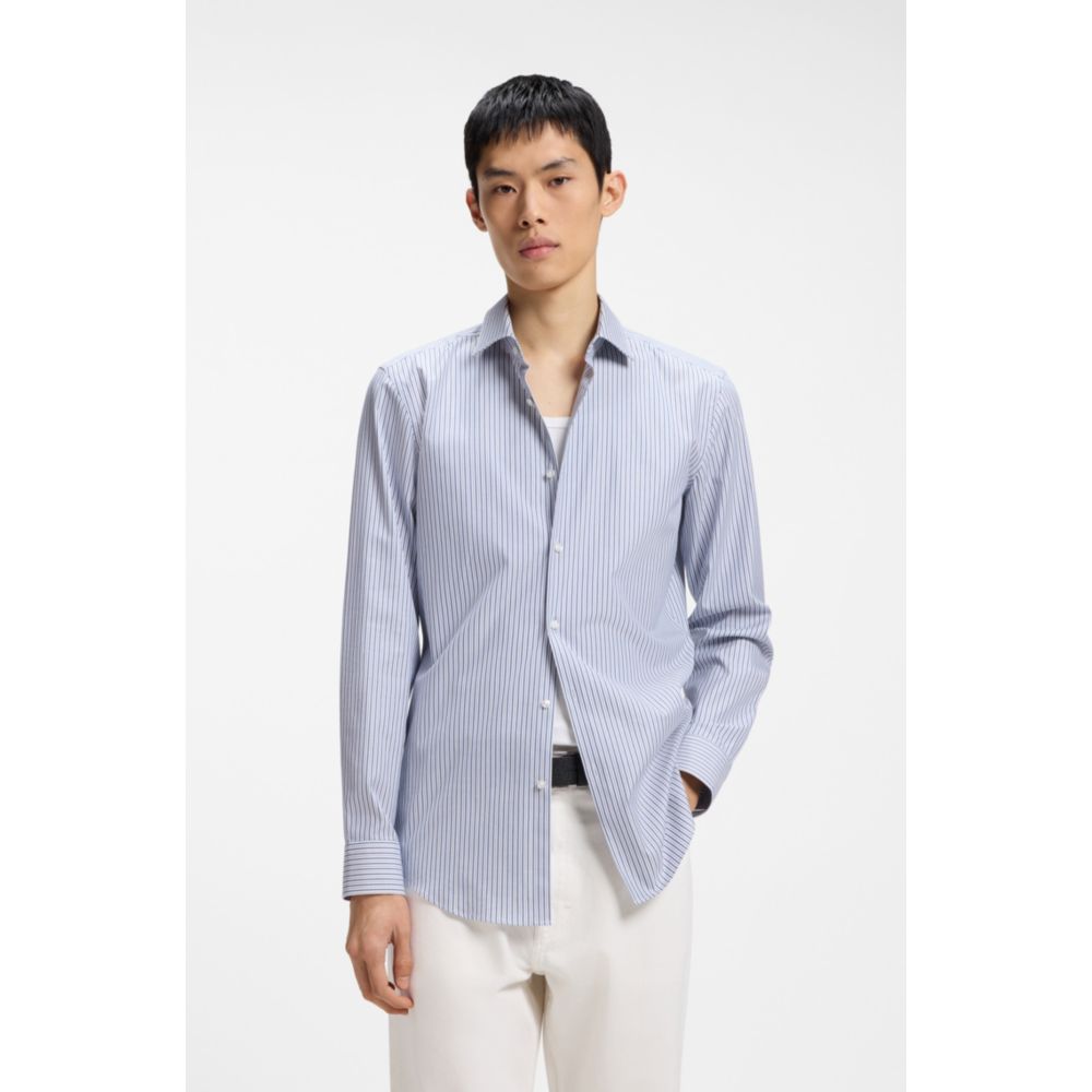 Camisa de algodón de corte ajustado