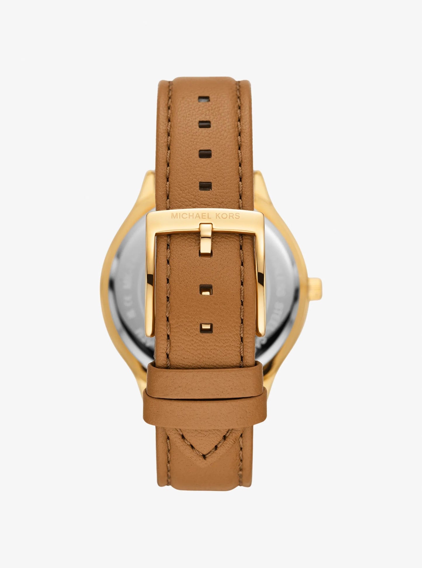 Reloj de cuero color dorado