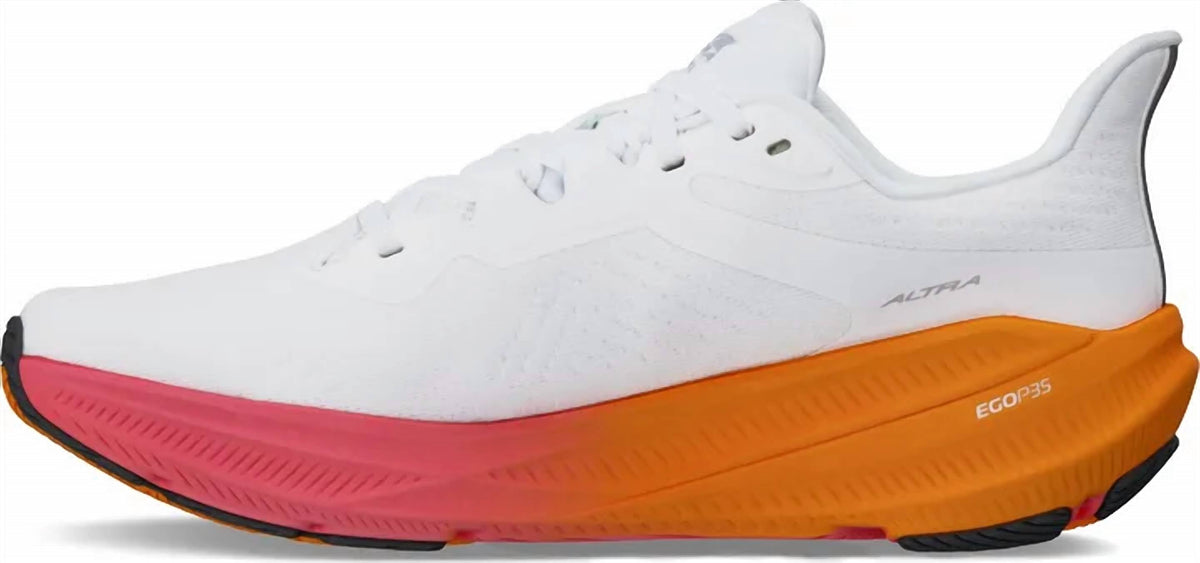 Tenis para correr de mujer color blanco y naranja