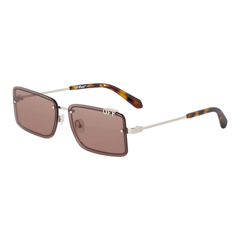 Gafas color café y dorado
