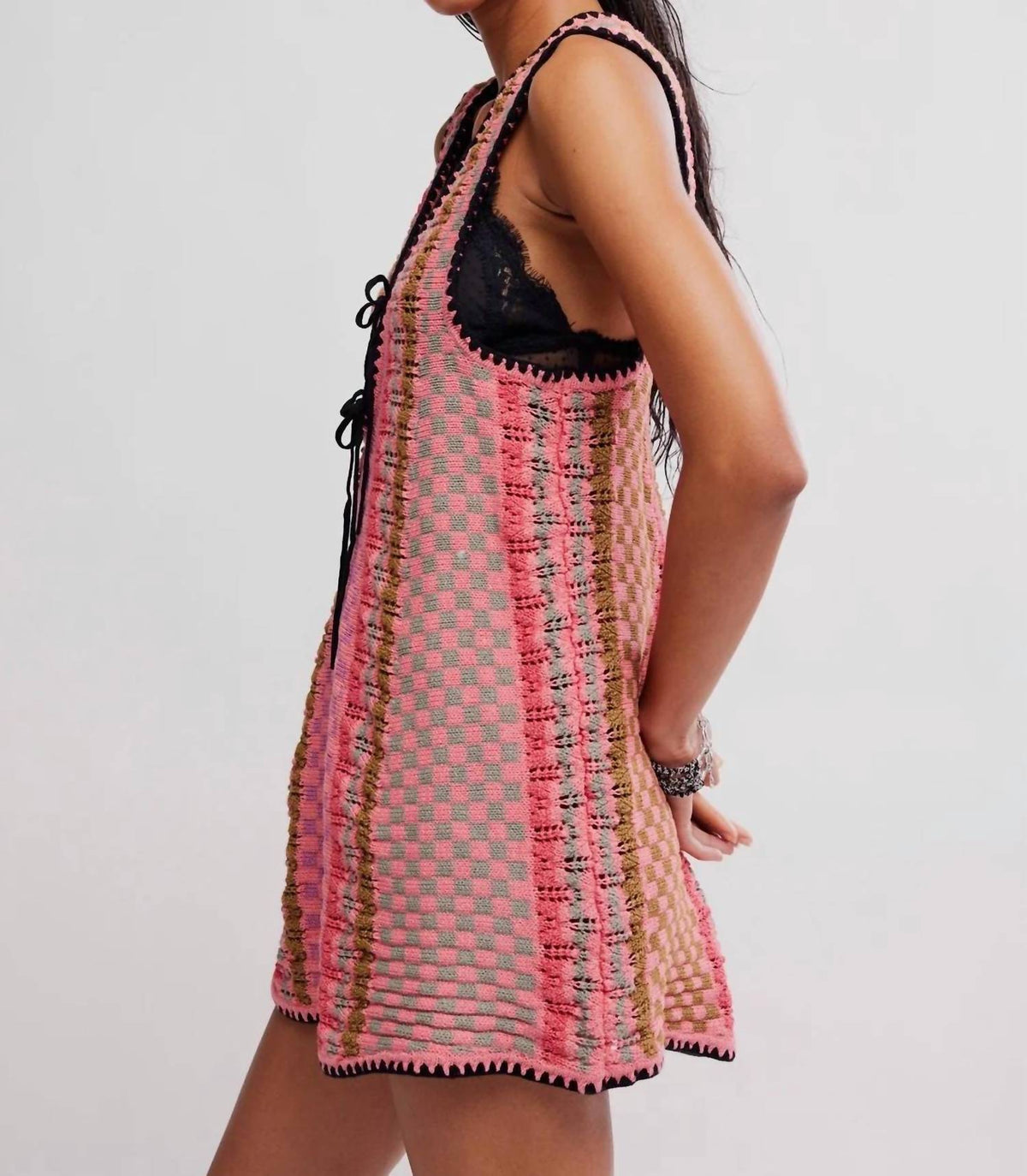Vestido corto color rosado