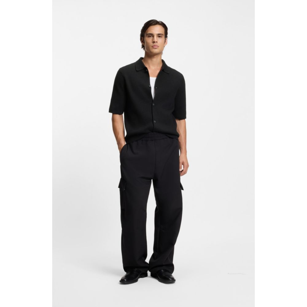 Camisa con tejido acanalado