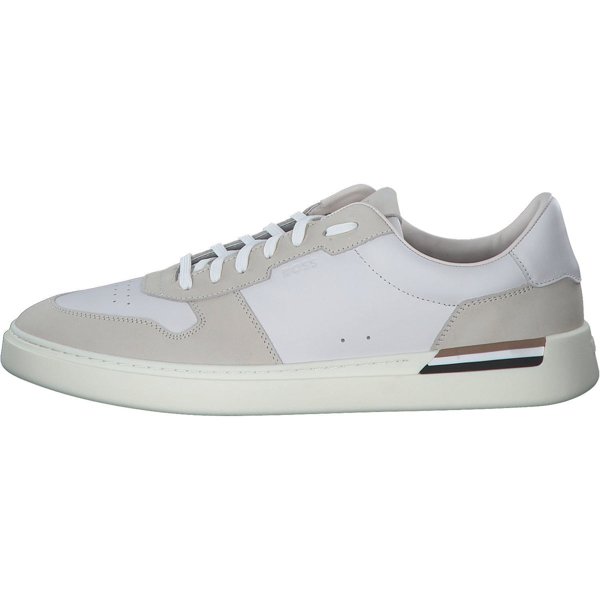 Tenis de hombre de cuero con cordones color blanco