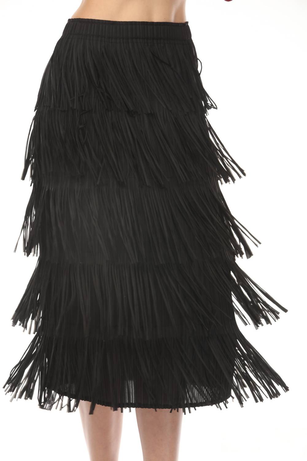 Falda midi color negro