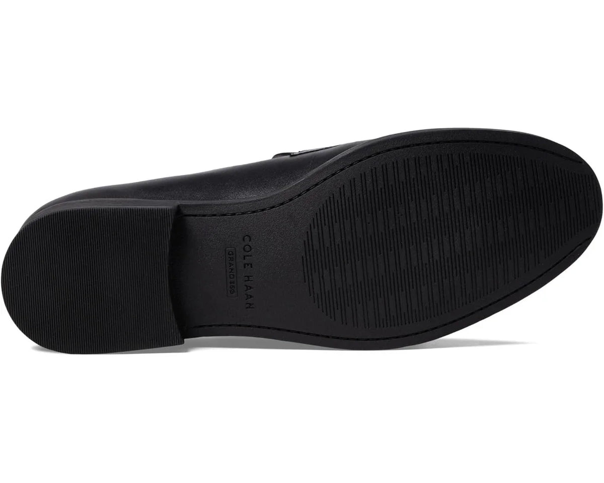 Mocasines de mujer de cuero sin cordones color negro