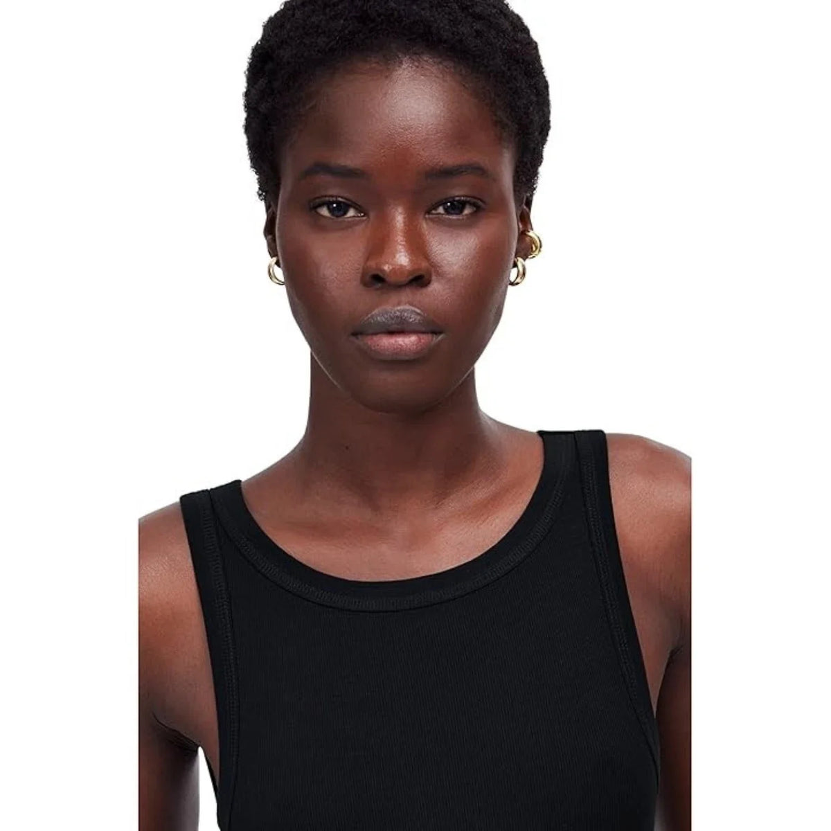 Camiseta sin mangas de mujer color negro