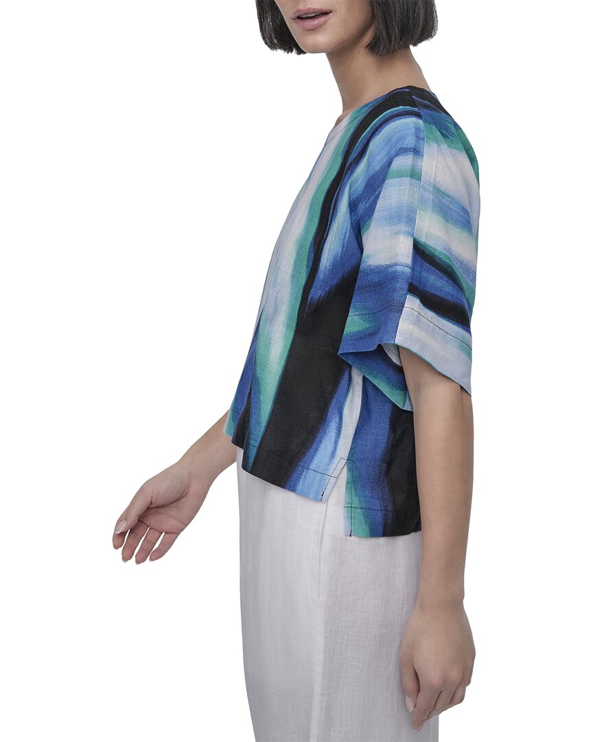 Top de lino con estampado