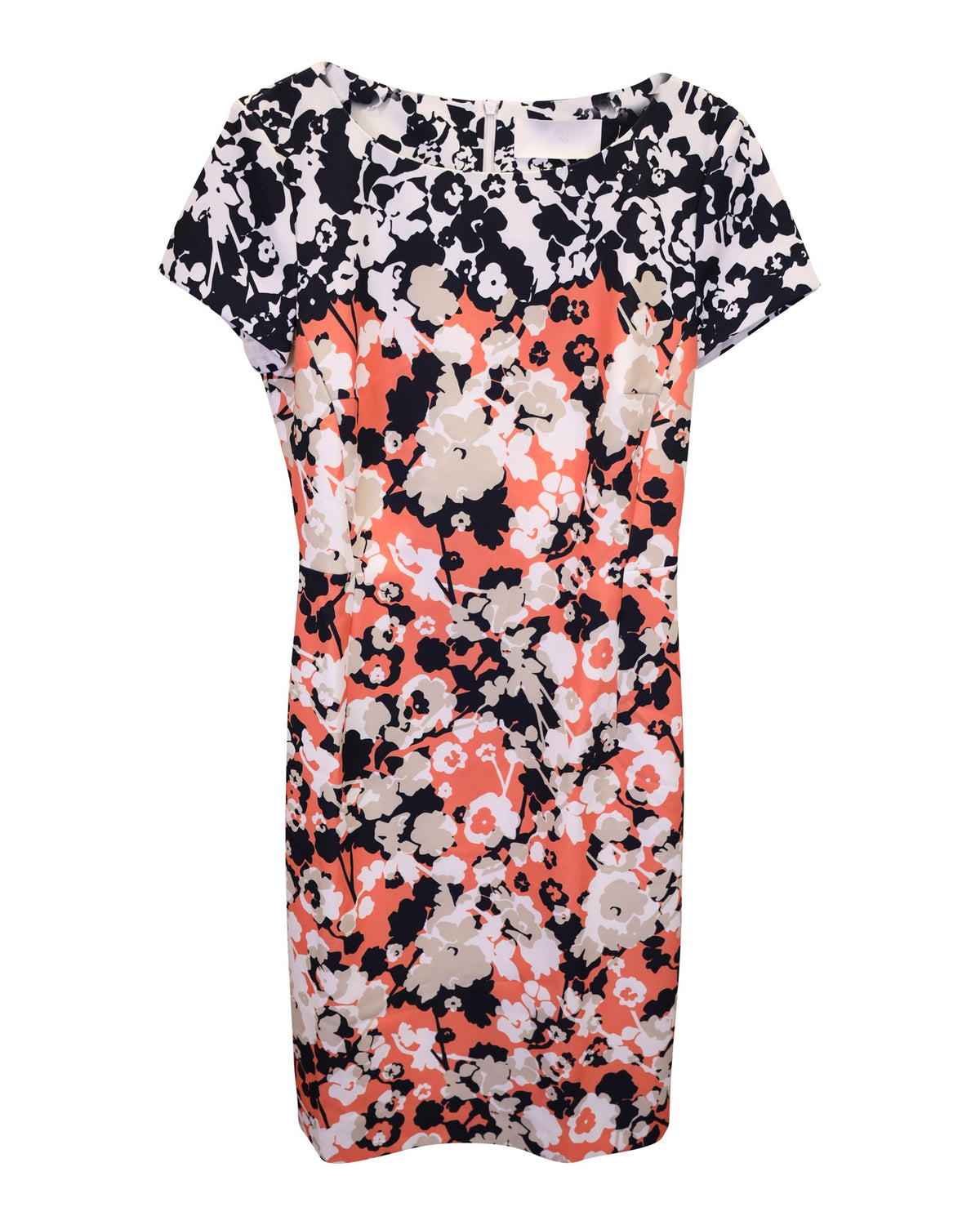 Vestido corto con estampado floral multicolor
