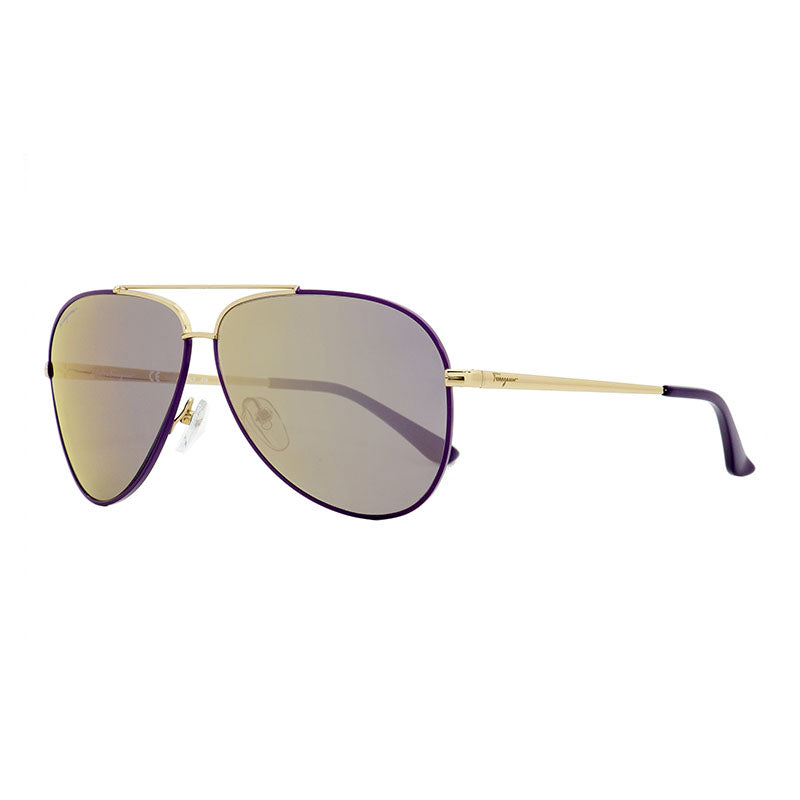Gafas color violeta y dorado