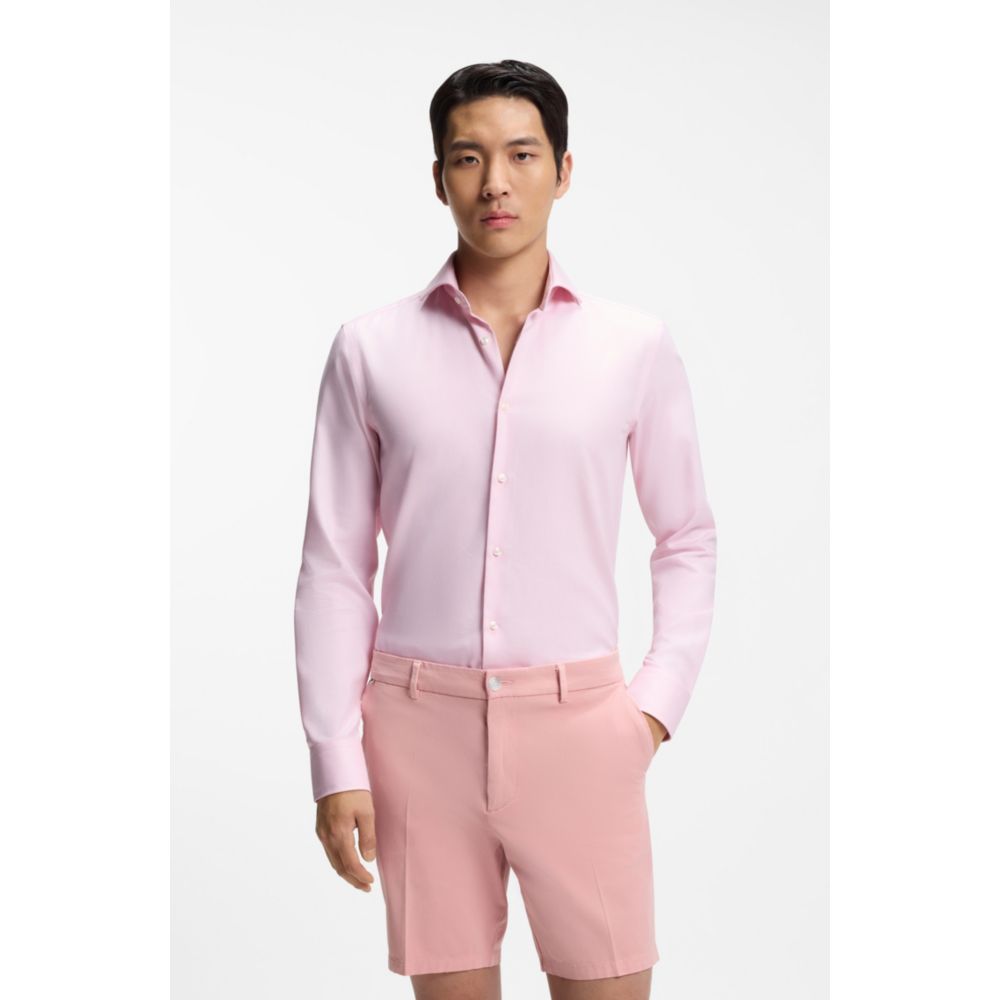 Camisa de algodón de corte ajustado