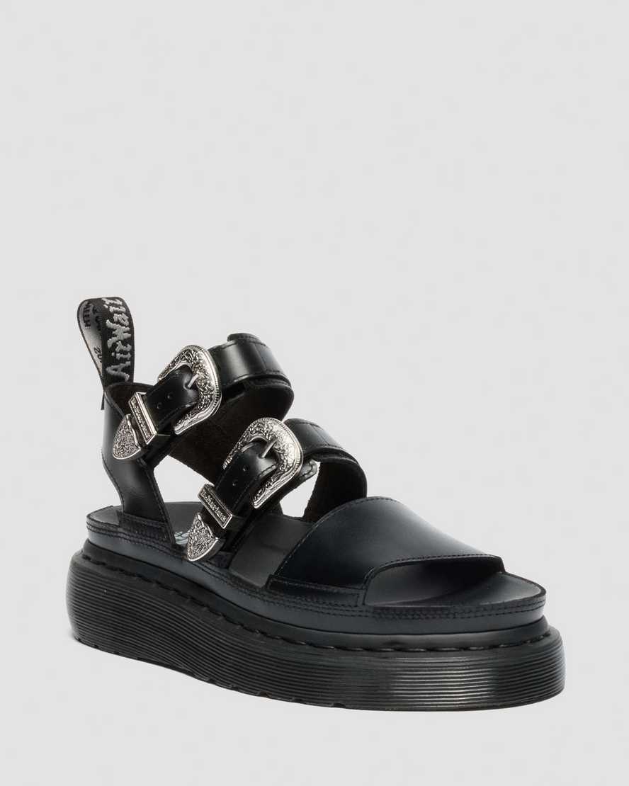 Sandalias de cuero con plataforma