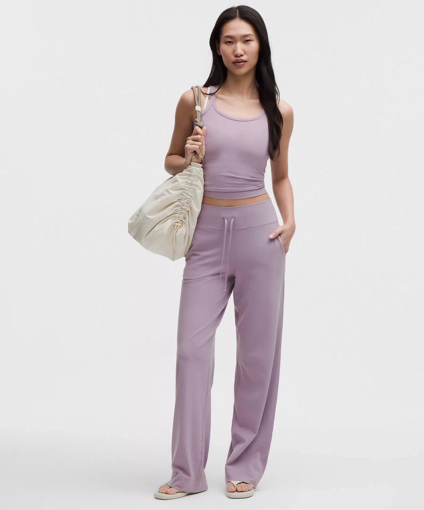 Pantalón de pierna ancha de tiro alto