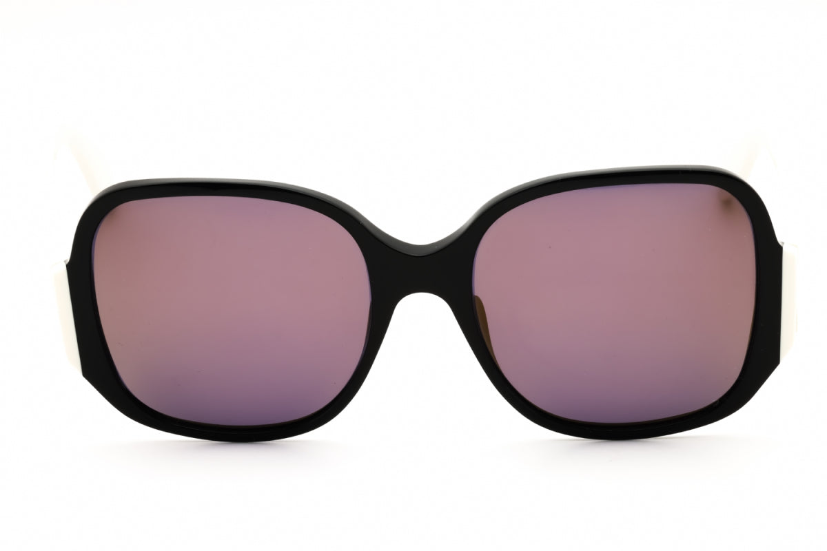 Gafas color negro y blanco y café