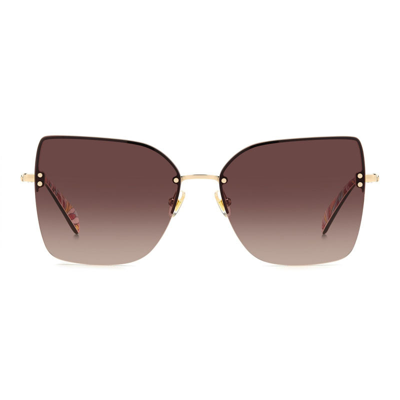 Gafas color café y dorado