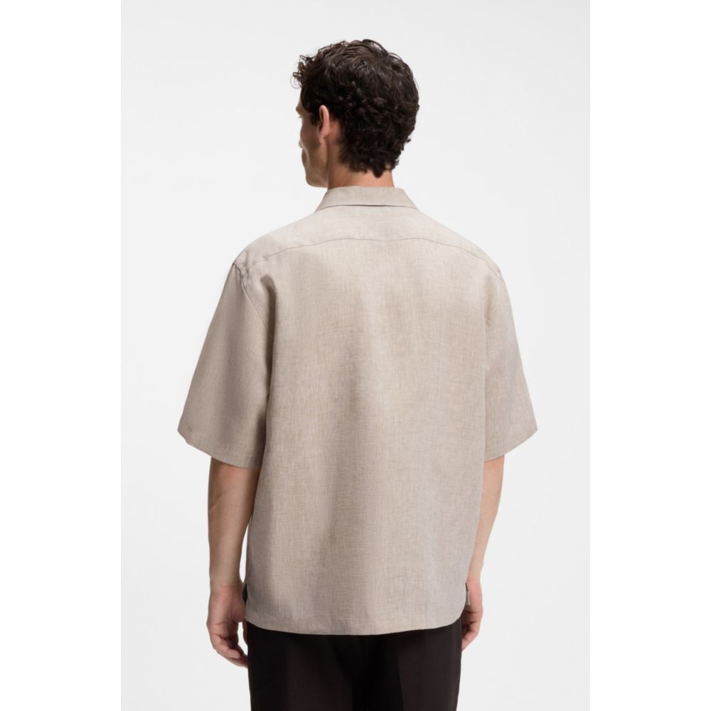 Camisa de lino de corte amplio