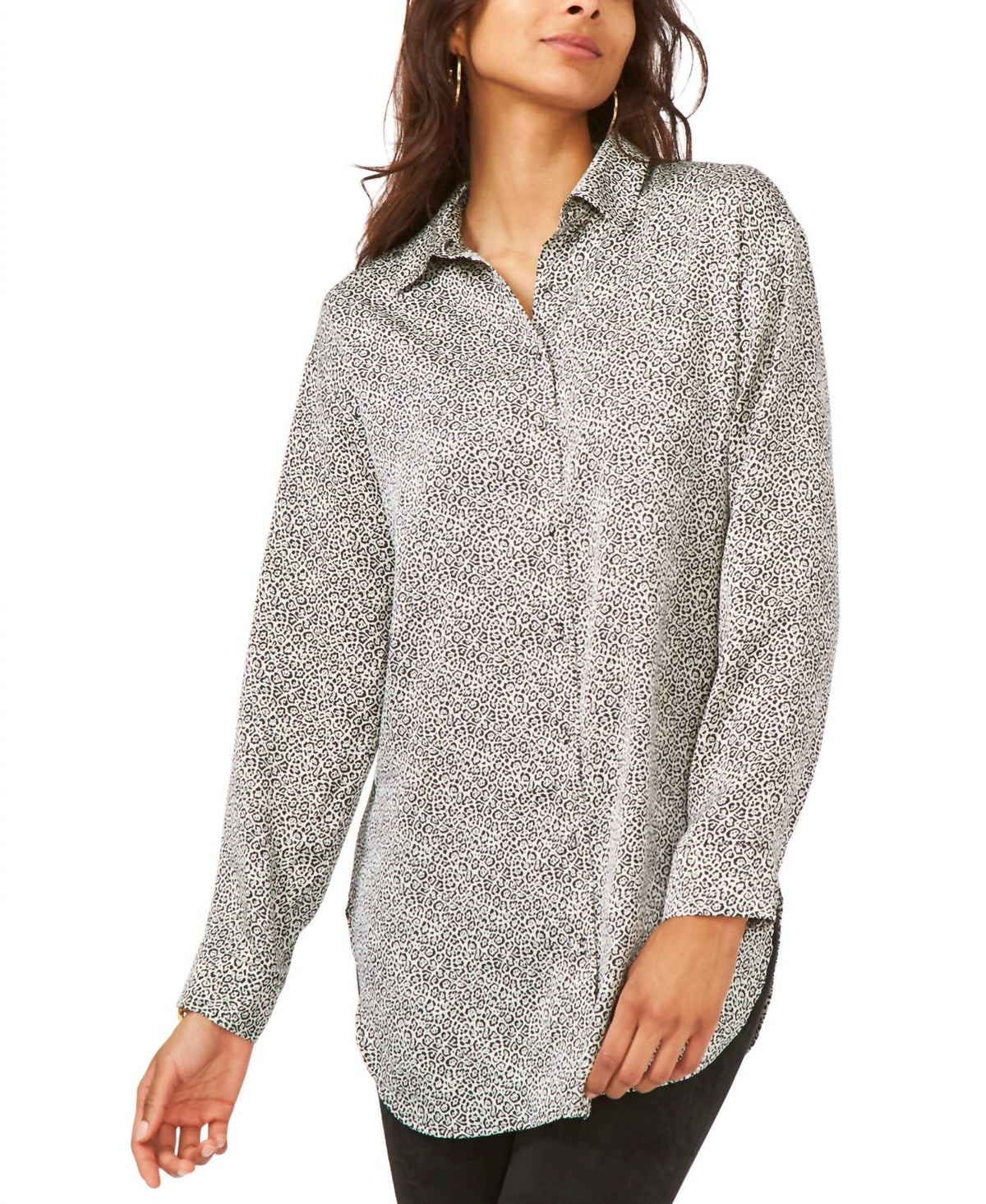 Blusa con estampado color marfil