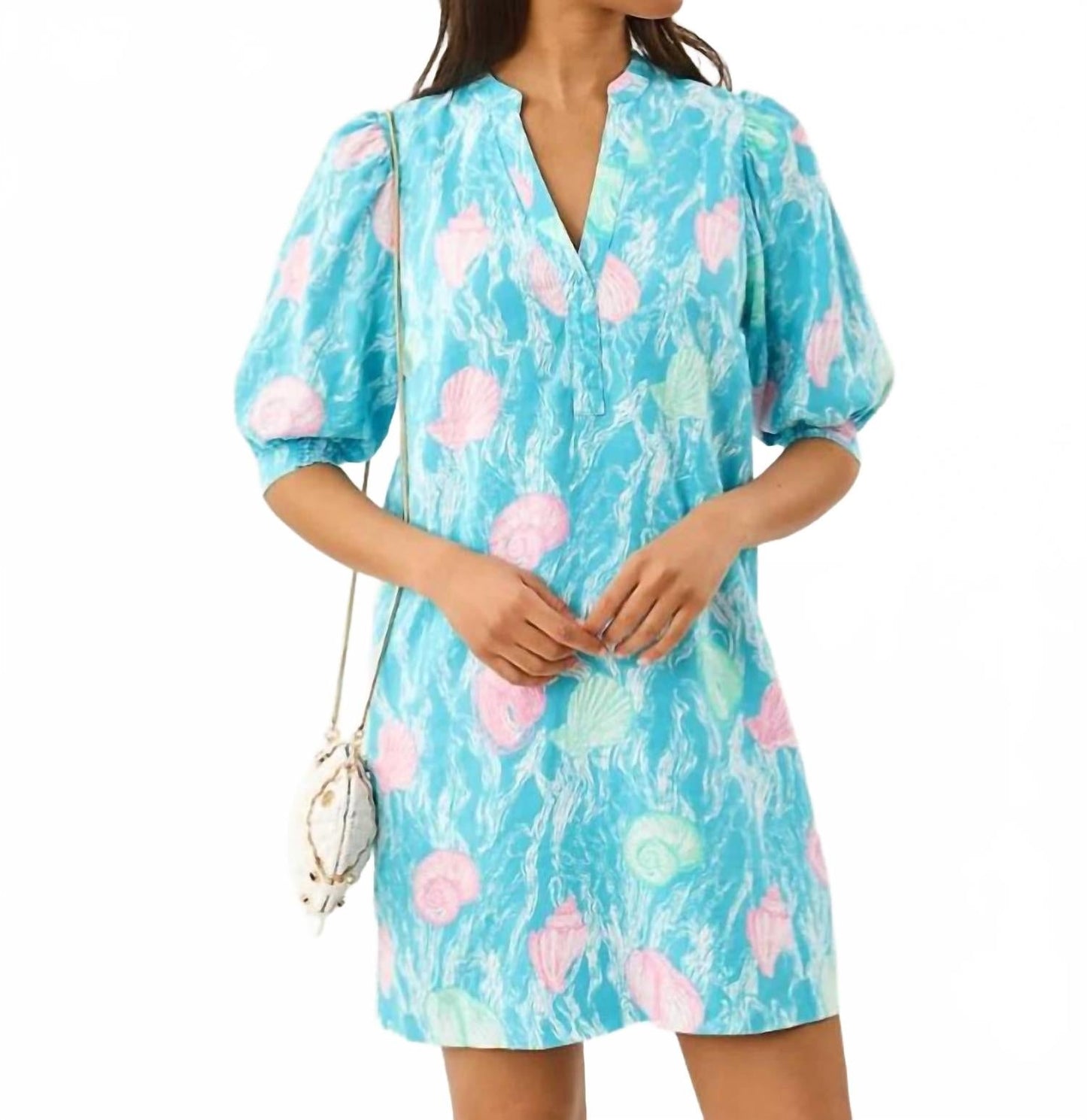 Vestido de lino color azul