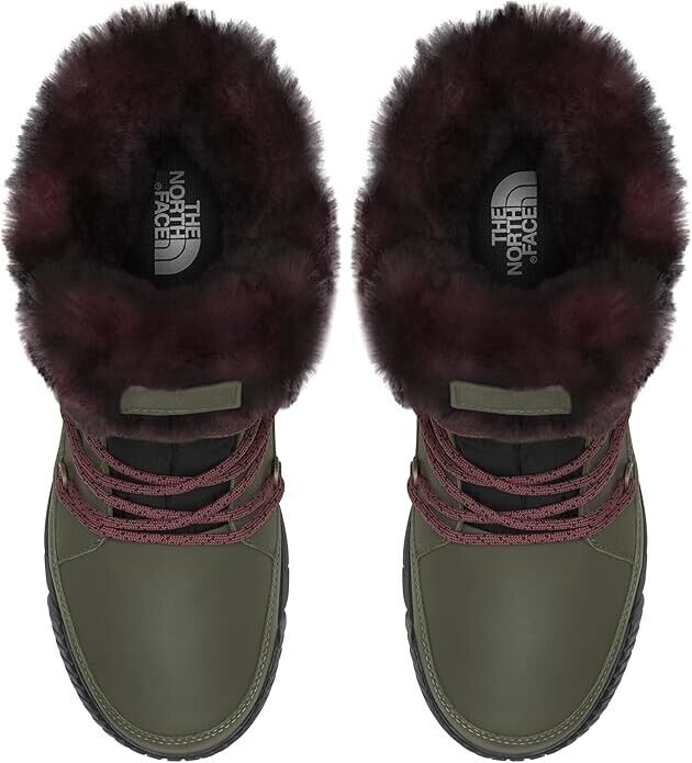Botas de mujer impermeables color verde y taupe