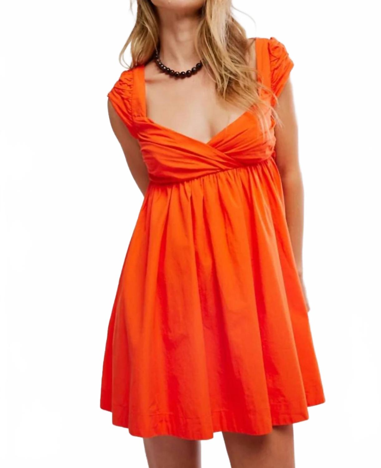 Vestido corto color naranja