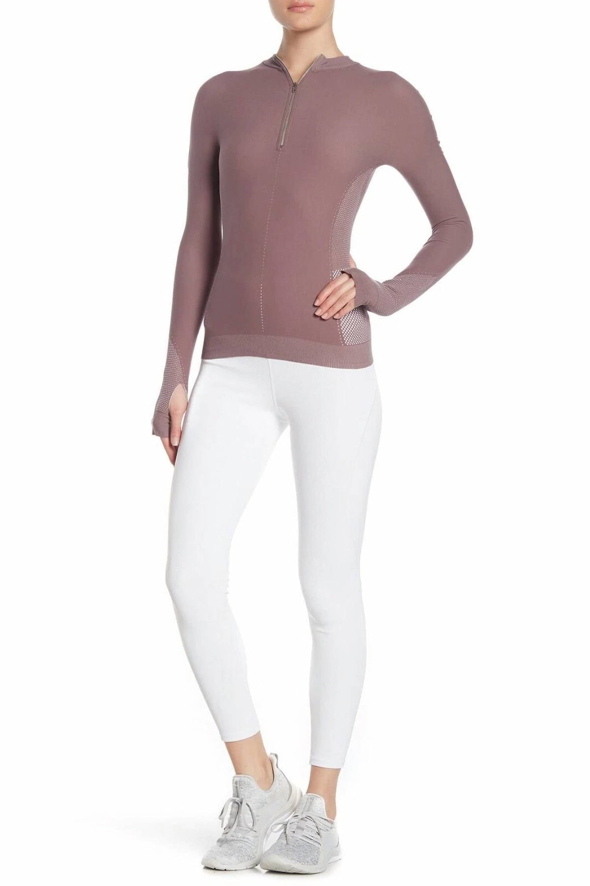 Leggings de tiro alto color blanco