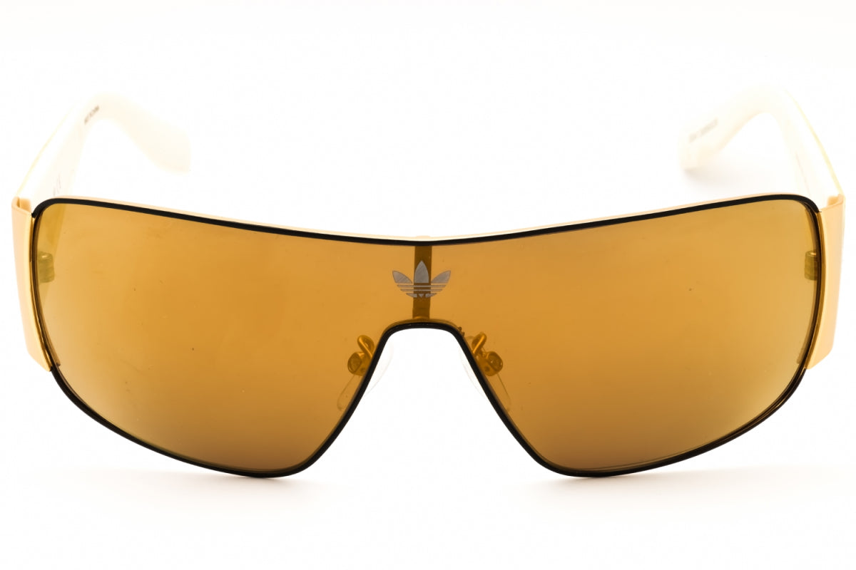 Gafas color café y dorado