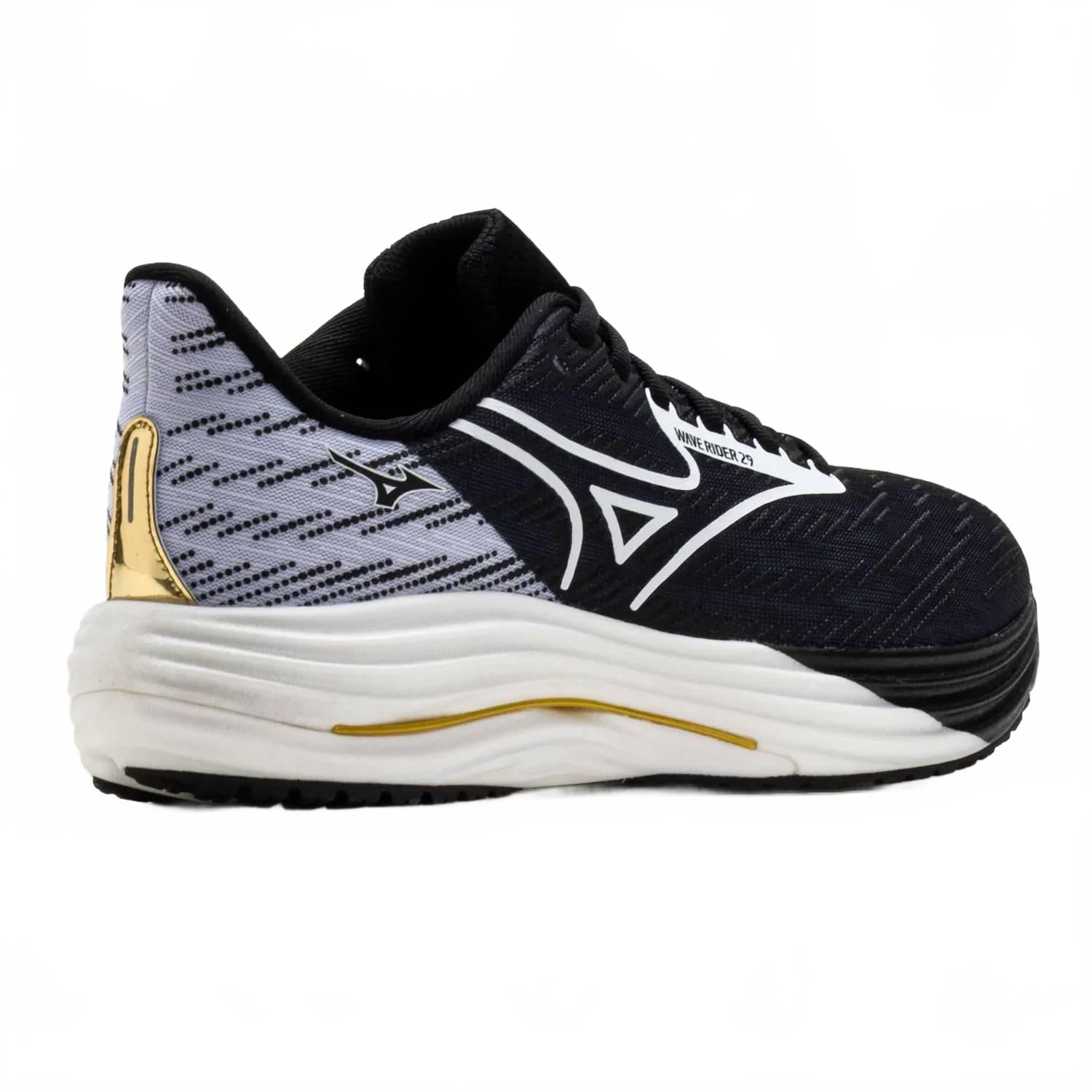 Tenis para correr unisex color negro y dorado