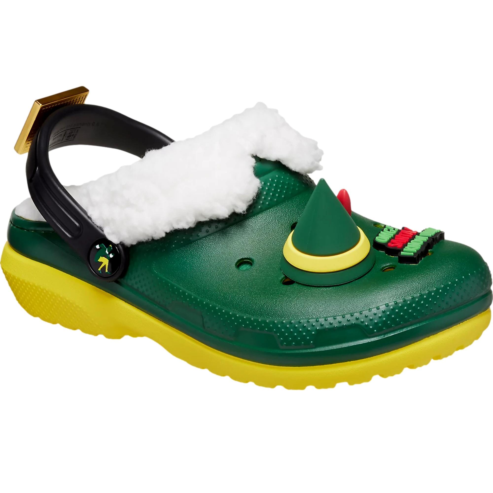 Zuecos infantil color verde y amarillo