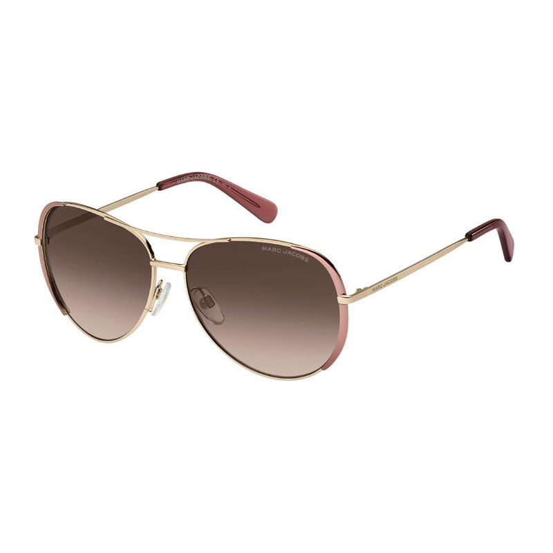 Gafas color café y vinotinto y dorado